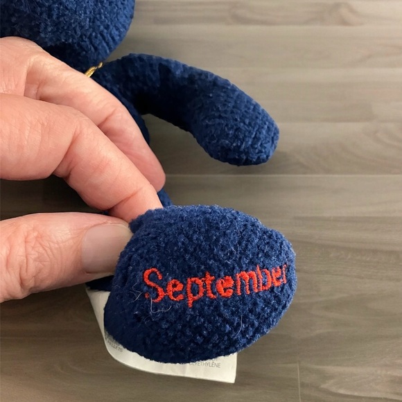 2/$30 Russ Bears of the Month September Blue Sapphire Bear Necklace Stitching - Picture 3 of 7